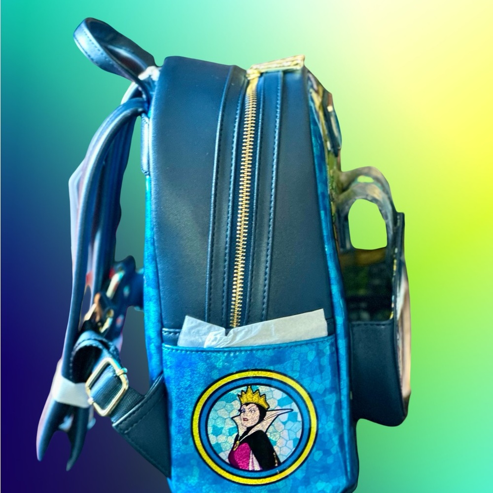 NWT Loungefly Stained Glass Snow White Backpack - Picture 2 of 6